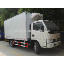 4x2 dongfeng camions réfrigérés 3 ton corps de camion en fibre de verre